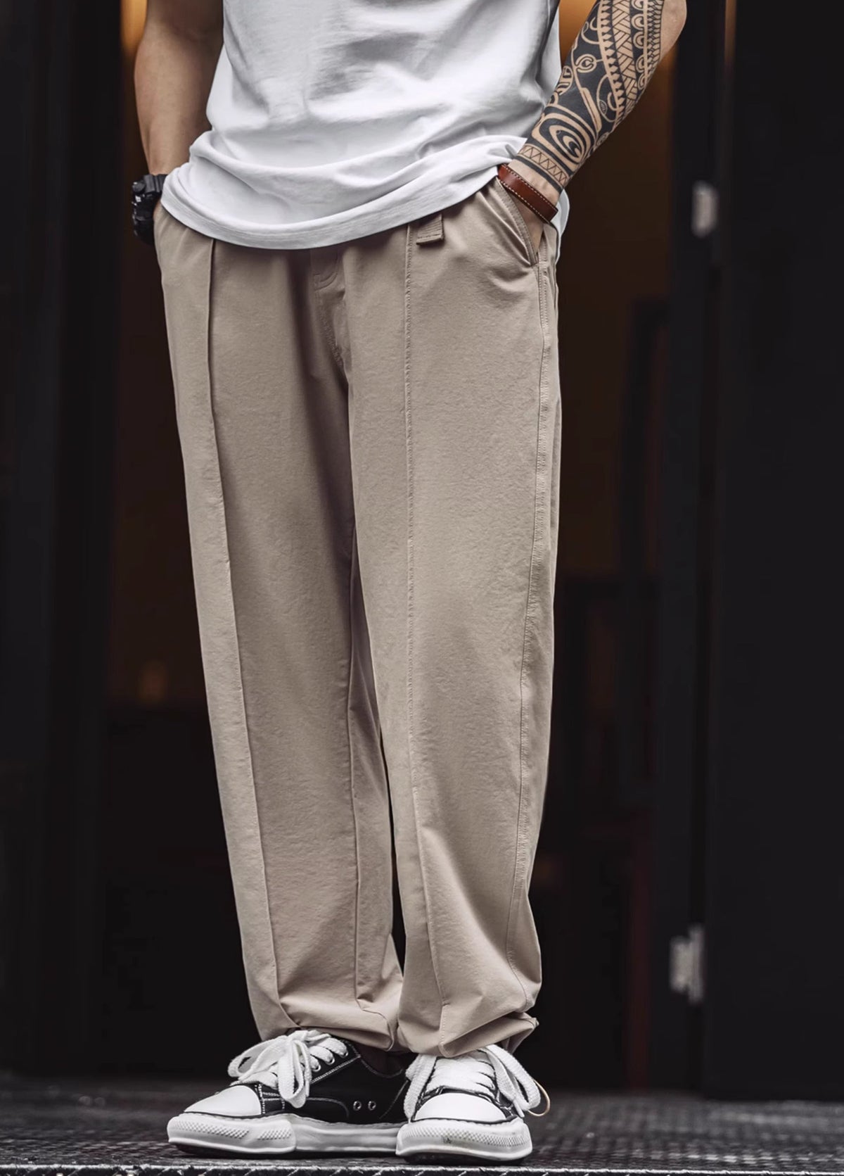 American Casual Outdoor Functional Tapered Elastic Waist Men's Trousers - Harmony Gallery