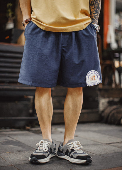 American Lyocell Faux Linen High-End Old-Money Thin Summer Men's Shorts