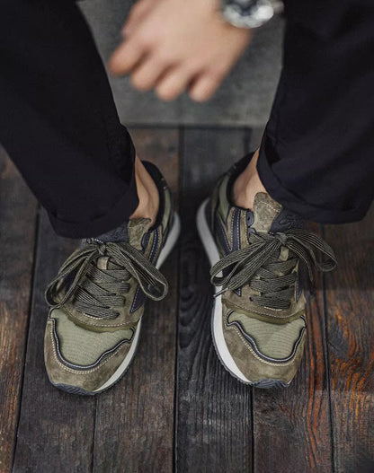 Jogging Retro Green Ghost Thick-soled Breathable Men's Sports Shoes - Harmony Gallery