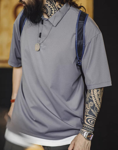 American Technology Cool Polo Breathable Ice Silk Men's T-Shirt - Harmony Gallery