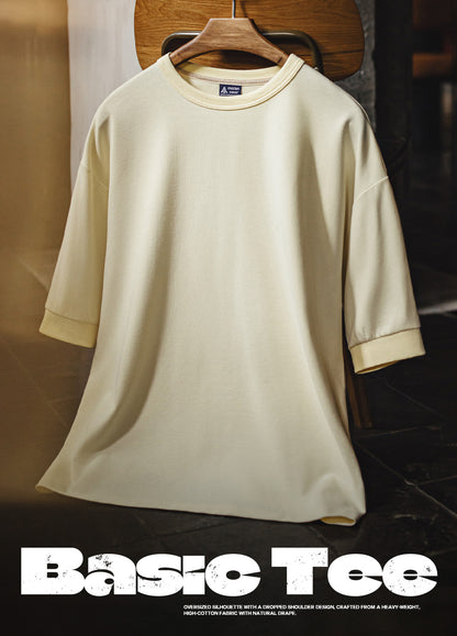 American Casual City Boy Drop Shoulder Half-Sleeved Oversized Men's T-Shirt - Harmony Gallery