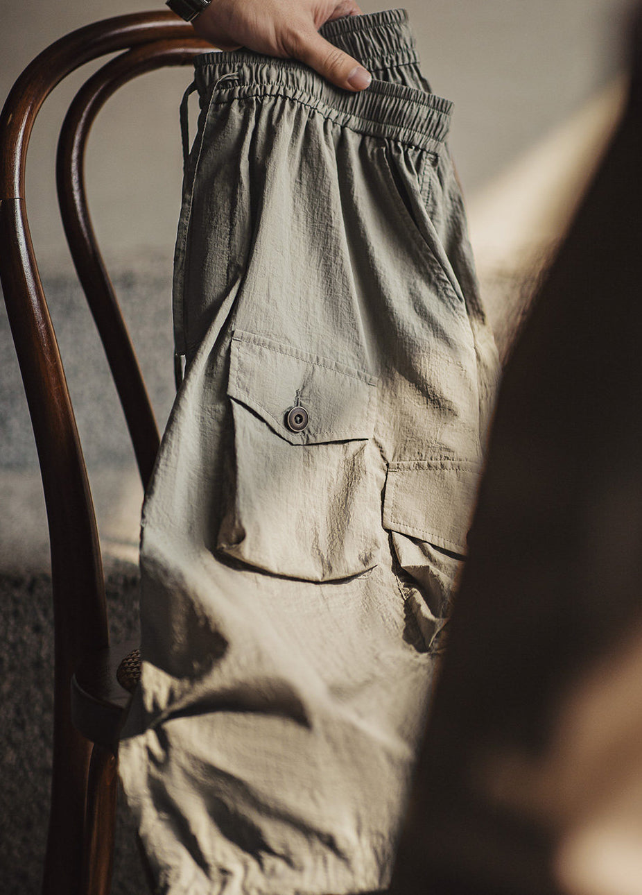 American Retro Commuter Loose Multi-Pocket Cargo Summer Men's Shorts