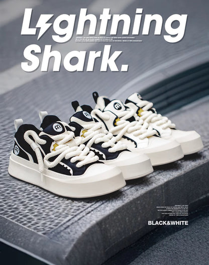 Electric Shark Big Head Breathable Cute Men's Casual Shoes - Harmony Gallery