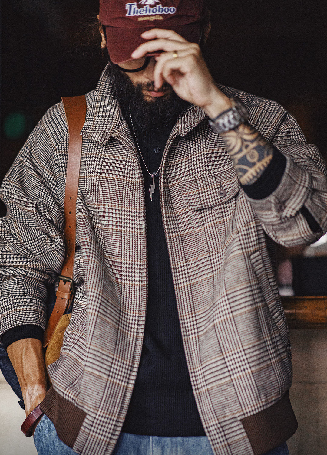 American Houndstooth Harrington G9 Old Money Harrington Men's Jacket