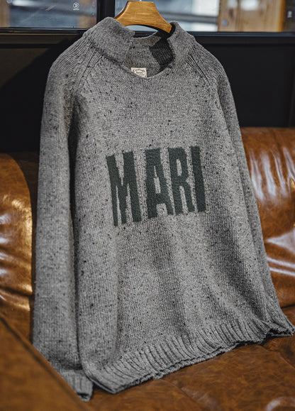 American Retro Jacquard Drape Pullover Knitwear Warm Elasticity Men's Sweater - Harmony Gallery