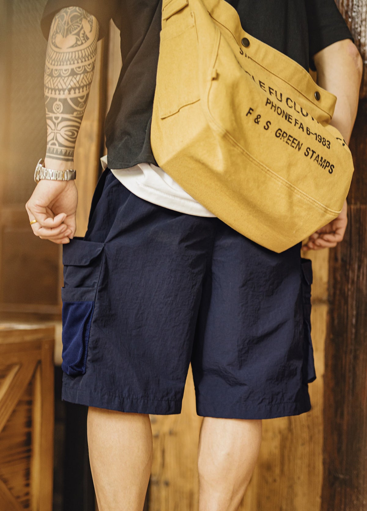 American Multi-Pocket Quick-Drying Function Thin Drawstring Men's Shorts - Harmony Gallery