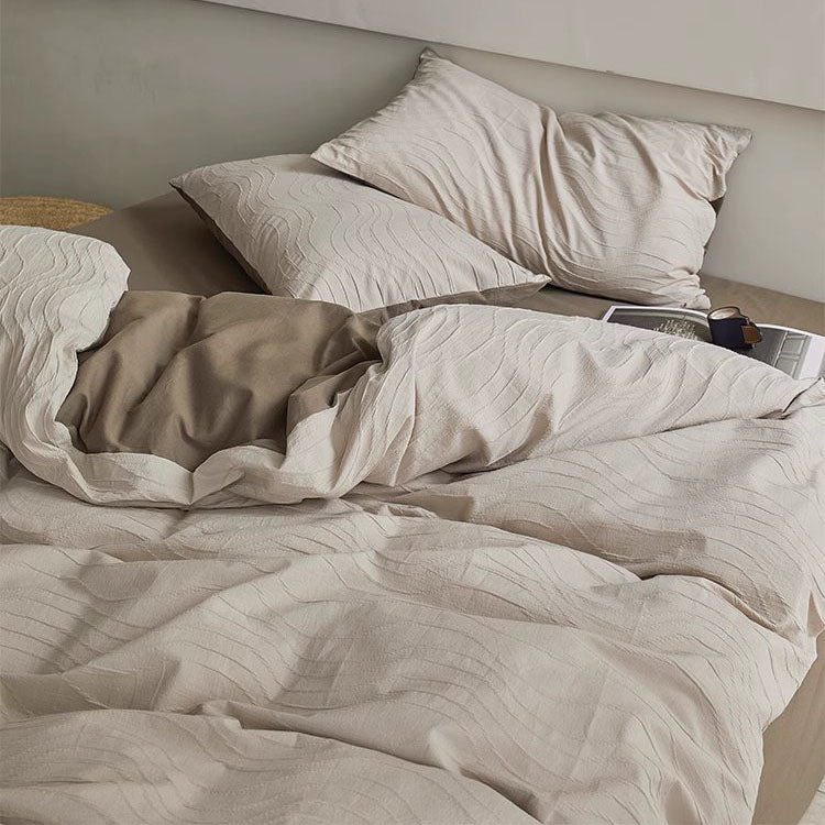 Light Luxury And High-End Curve Jacquard Four-Piece Cotton Bed Set - Harmony Gallery