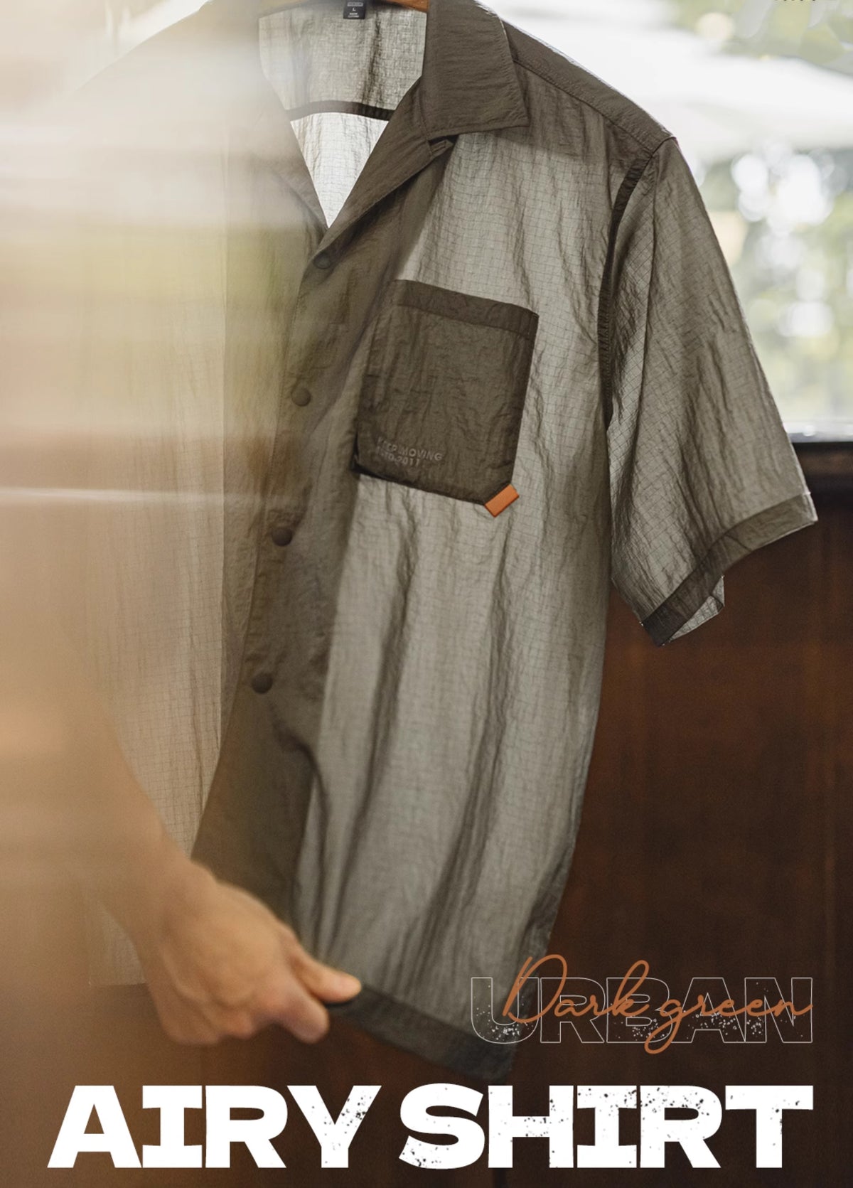 American Mountain Outdoor Cuban Collar Textured Light Breathable Men's Shirt - Harmony Gallery