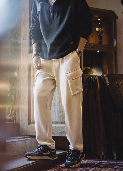 American Retro Multi-Pocket Sweatpants Elastic Waist Sports Men's Trousers - Harmony Gallery