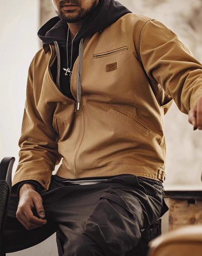 American Retro Detroit Hunting Heavy Canvas Men's Jacket - Harmony Gallery