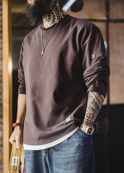 American Vintage Cotton Loose Comfortable High-Quality Men's Sweater