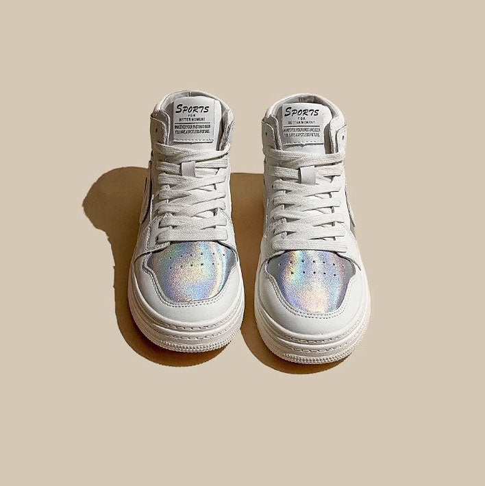 Panda Leather Hip-Hop All-Match High-Top Women's Shoes - Harmony Gallery