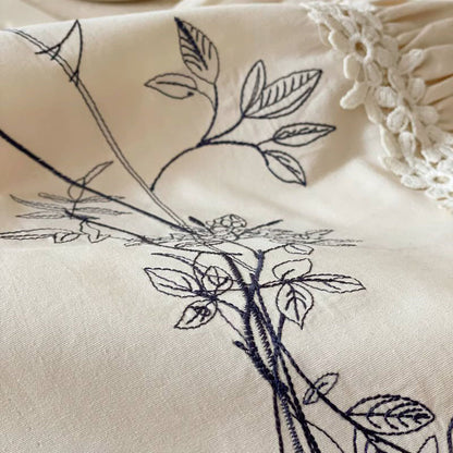 French Light Luxury High-End Four-Piece Princess Cotton Bed Set - Harmony Gallery