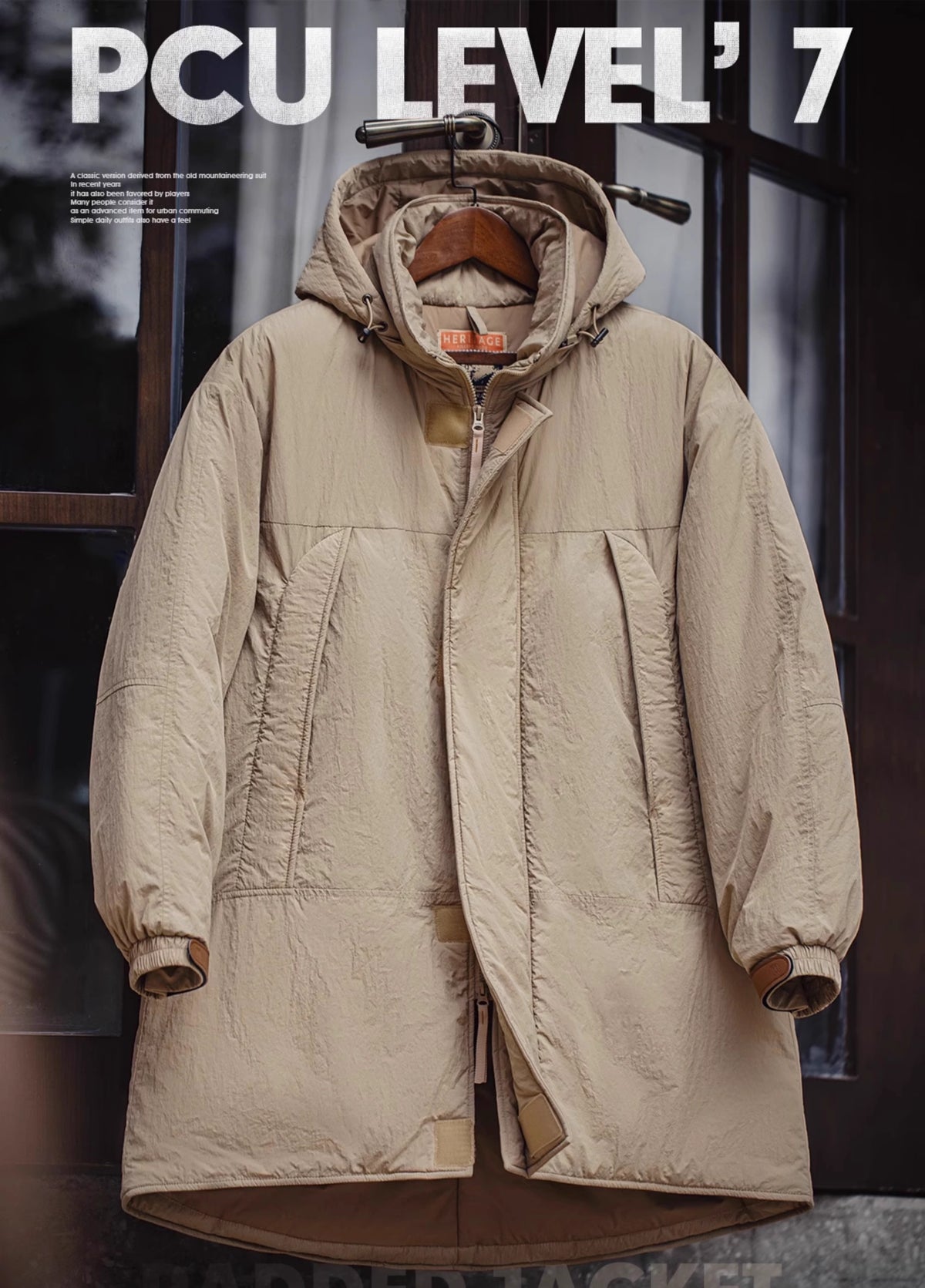 American Retro PCU Cotton Textured Overcoat Thick Men's Jacket - Harmony Gallery