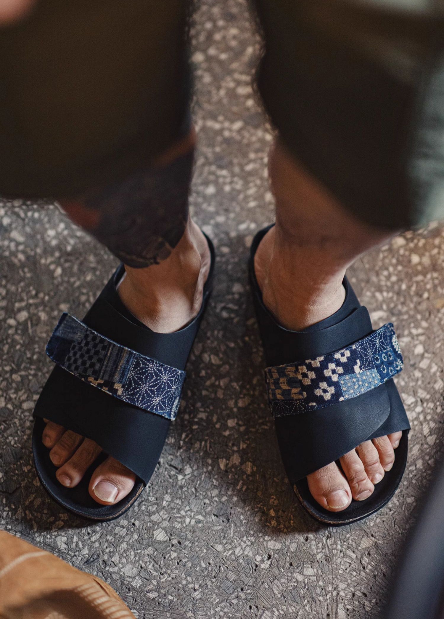 American Retro Cork Slippers Outer Wear Velcro Casual Men's Sandal - Harmony Gallery