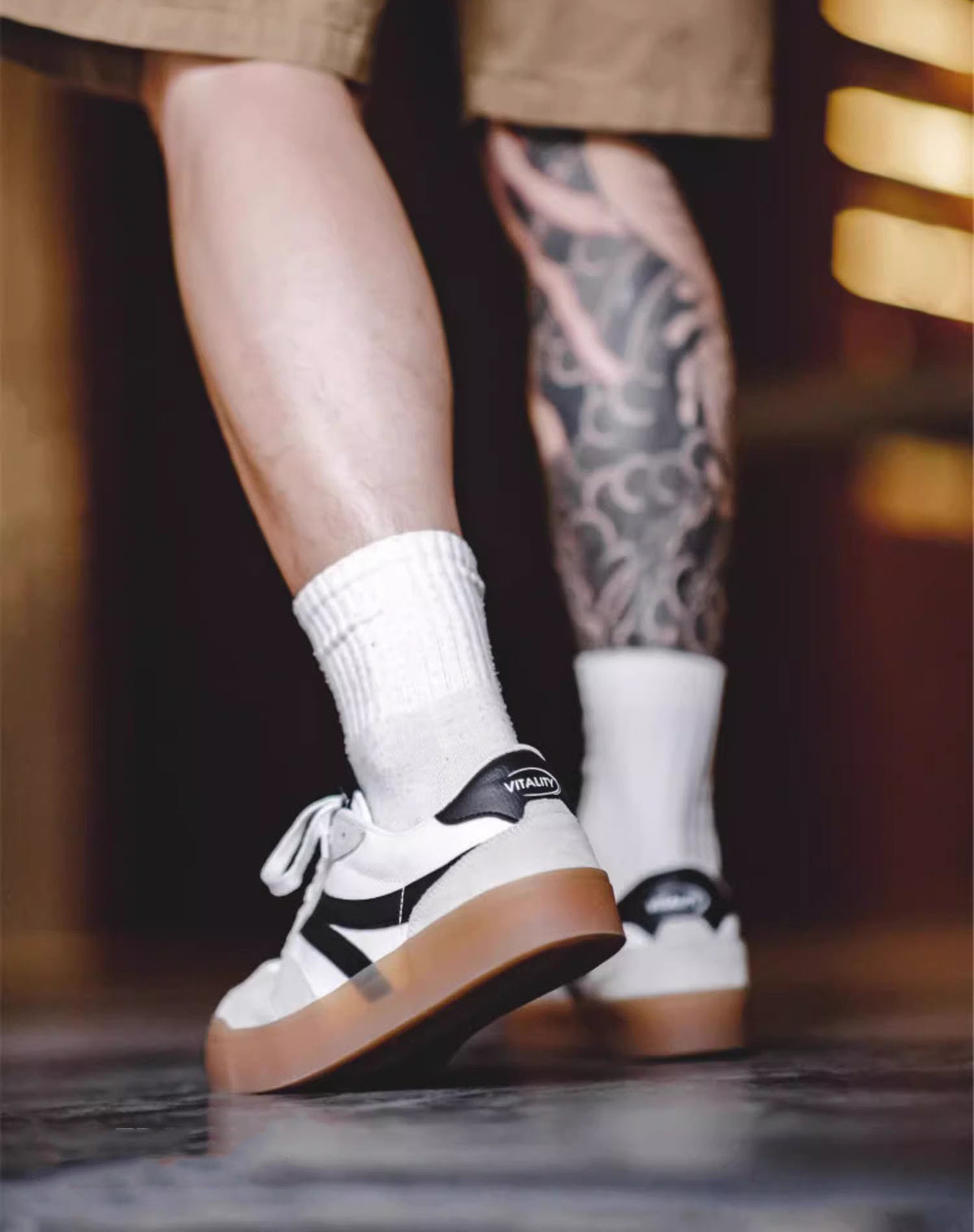 American Retro Versatile Moral White Flat Men's Sports Shoes - Harmony Gallery