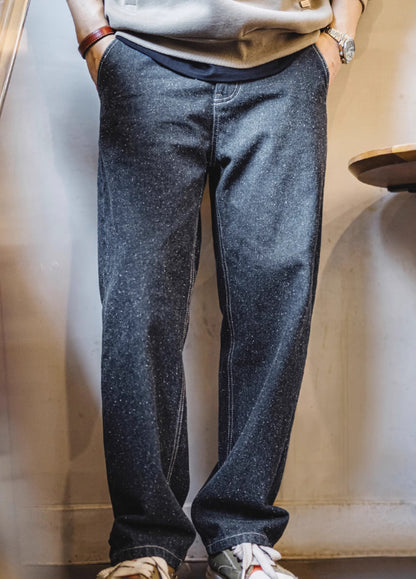 American Retro Snowflake Denim Copper Sulfate Washed Men's Jeans - Harmony Gallery