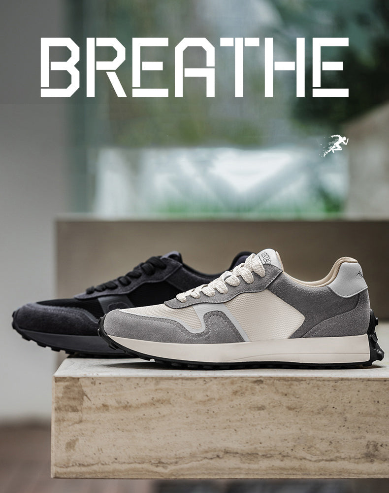 American Retro Warrior Breathable Jogging All-Match Leather Men's Sports Shoes - Harmony Gallery