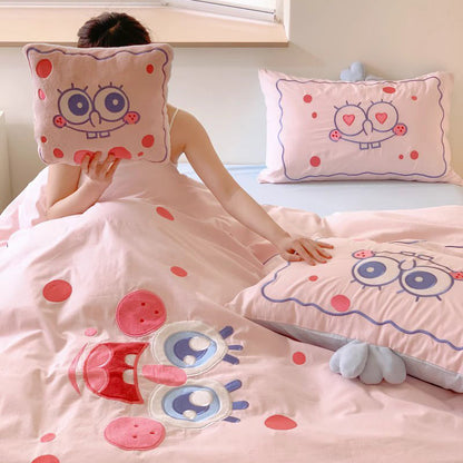 SpongeBob SquarePants Washed Four-Piece Pure Cotton Bed Set - Harmony Gallery