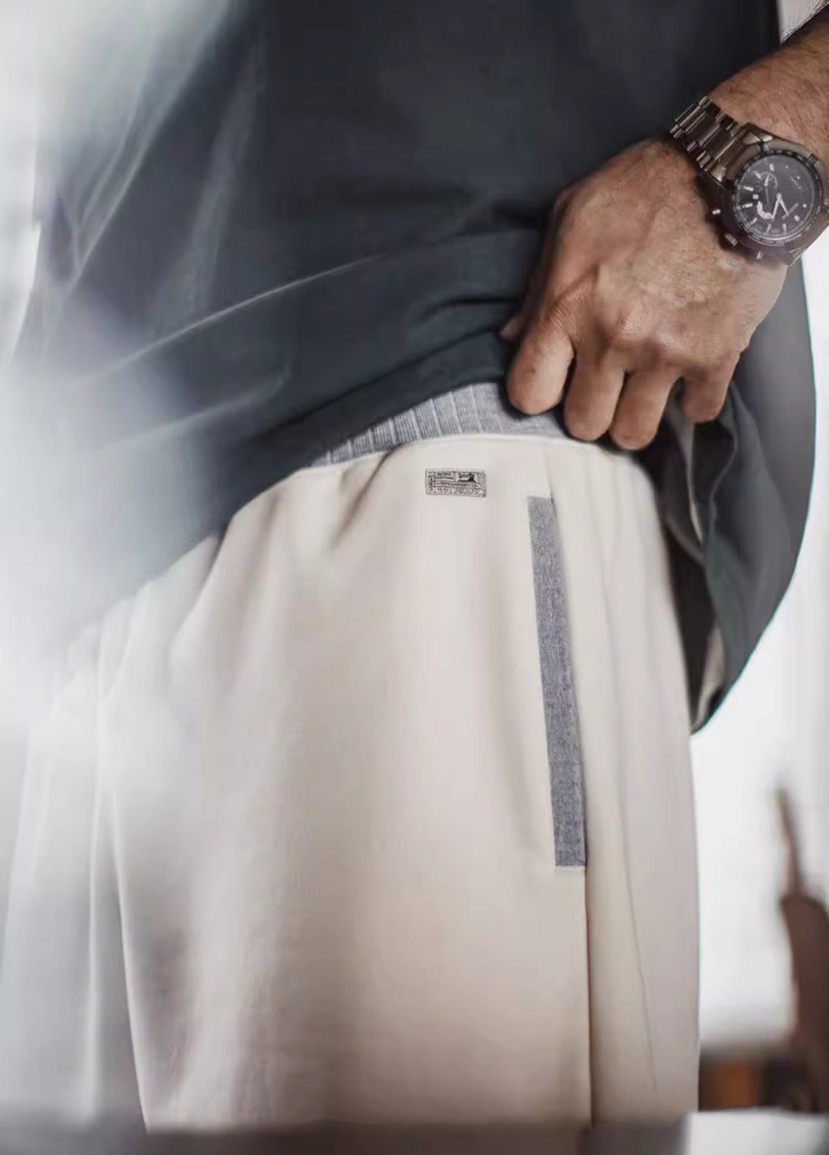 American Casual Heavy Cotton Loose Straight Thread Waist Men's Shorts - Harmony Gallery
