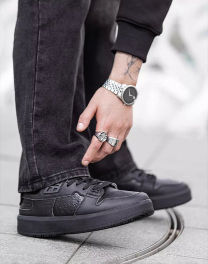 American Crushed Ice Small Thick-Soled Cracked Men's Casual Shoes - Harmony Gallery