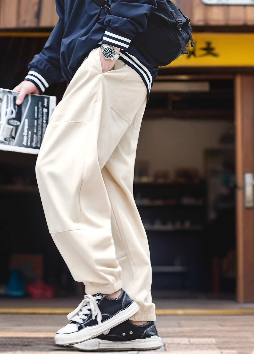 American Retro Casual Corduroy Cityboy Men's Trousers - Harmony Gallery