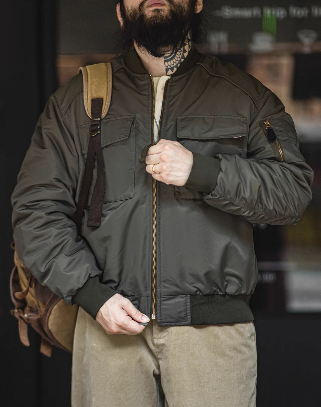 American MA1 Pilot Cotton Military Thickened Baseball Men's Jacket - Harmony Gallery