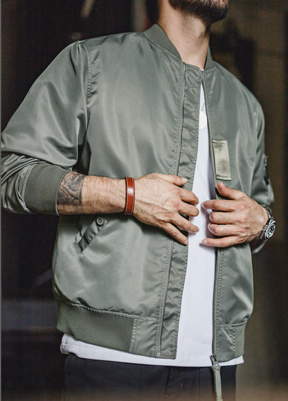 American MA1 Pilot Waterproof Short Diagonal Pockets Baseball Men's Jacket