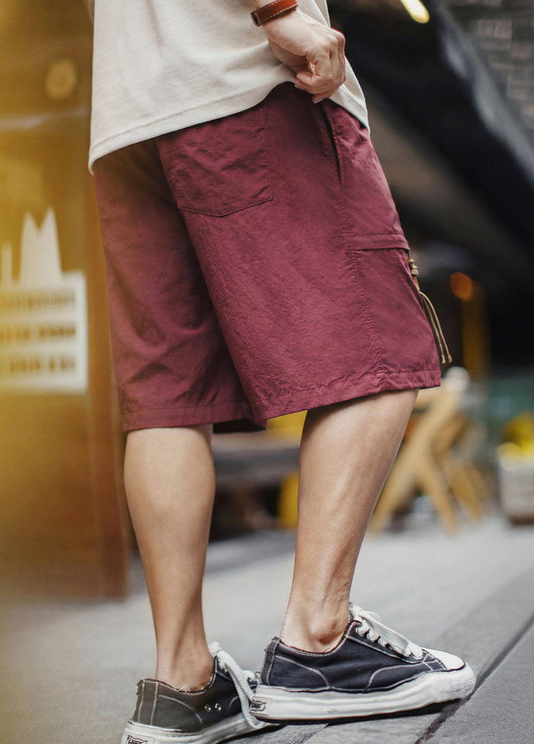 American Embroidered Loose Beach Thin Summer Daily Men's Shorts