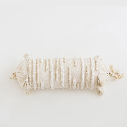 Cozy Cylindrical Candy Style Bohemian Chic Textured Lumbar Throw Pillow - Harmony Gallery