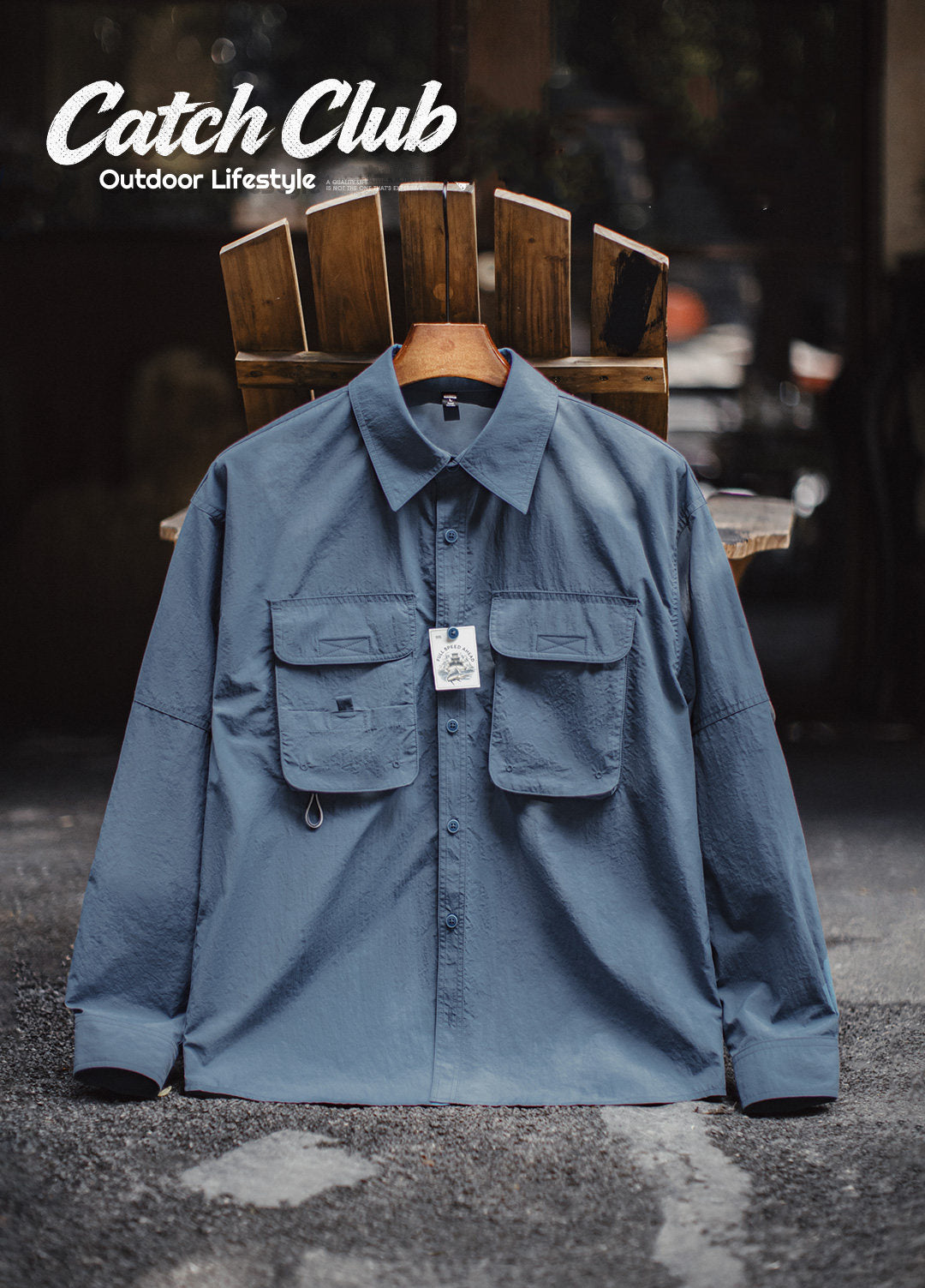 American Blue Lightweight Casual Pocket Hunting Woven Men's Jacket