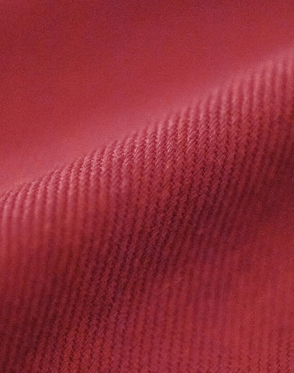 American Retro Heavy Embroidery Champion Red Slim Canvas Men's Jacket - Harmony Gallery