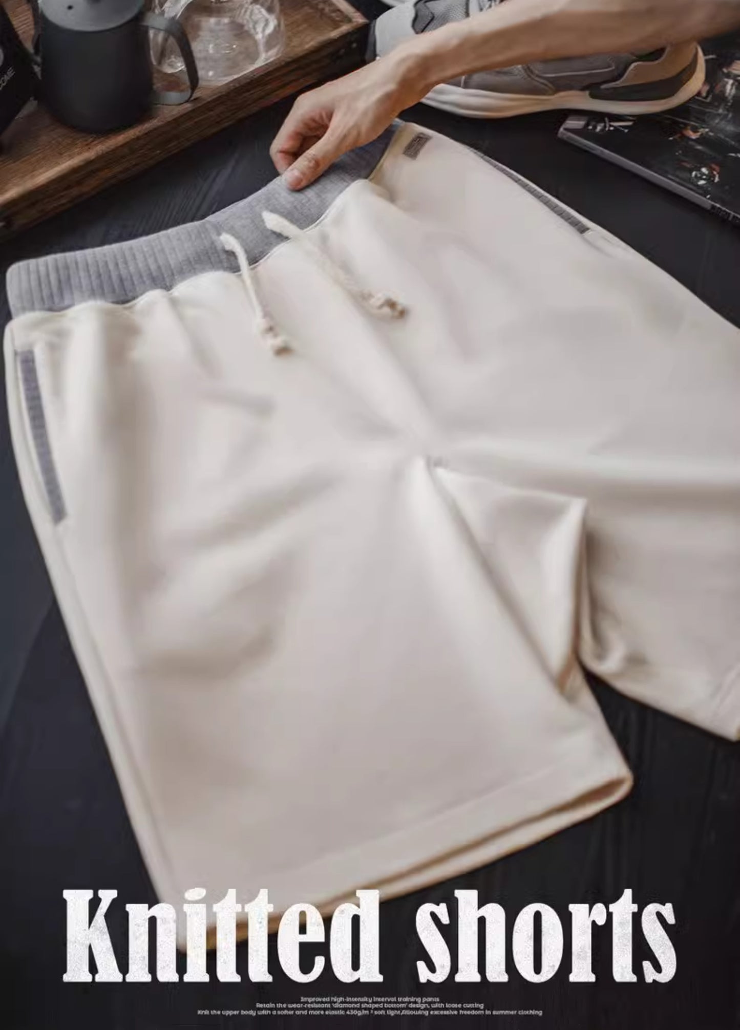 American Casual Heavy Cotton Loose Straight Thread Waist Men's Shorts - Harmony Gallery
