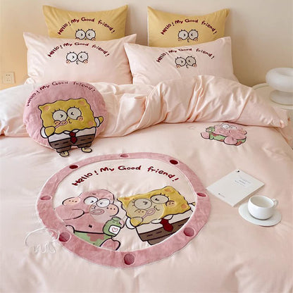 Cute SpongeBob SquarePants Pure Cotton Four-Piece Bed Set - Harmony Gallery