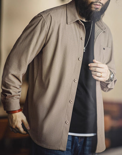 American Retro Workwear Corn Grain Relaxed Men's Shirt - Harmony Gallery