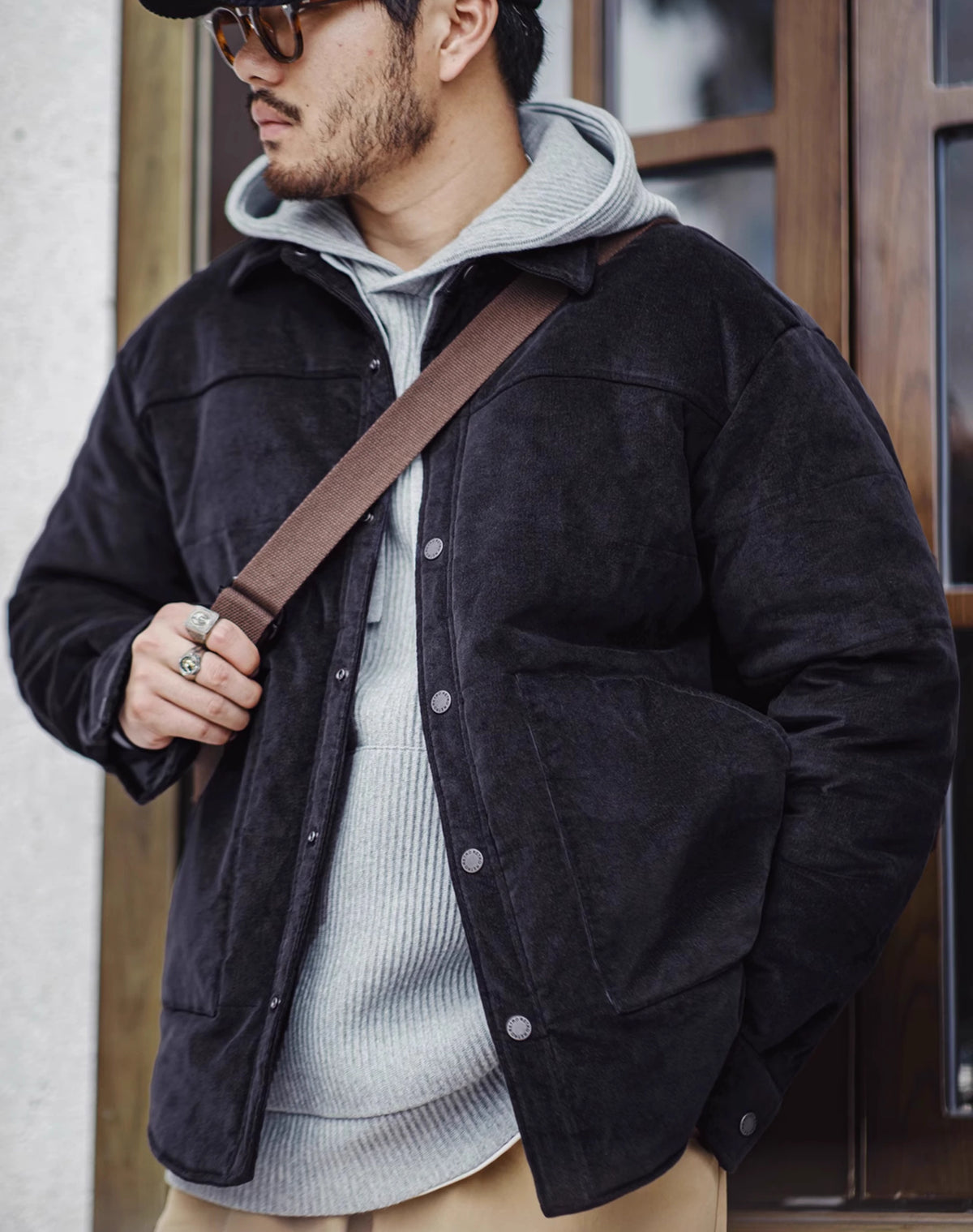 American Retro Corduroy Cotton Thickened Warm Men's Jacket - Harmony Gallery