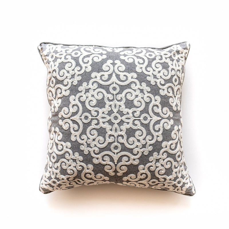 Vibrant Boho Fiesta Colorful Pom-Pom Embroidered Decorative Throw Pillows - Harmony Gallery
