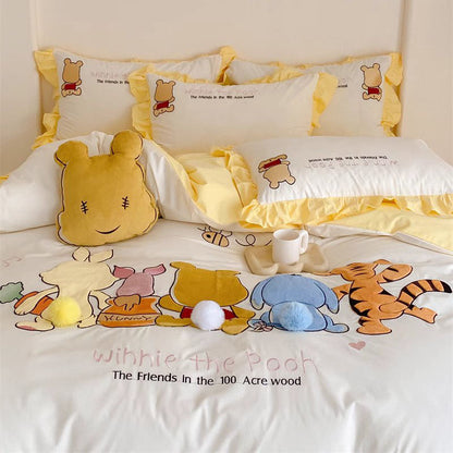 Disney Winnie The Pooh Cute Pure Cotton Four-Piece Bed Set - Harmony Gallery