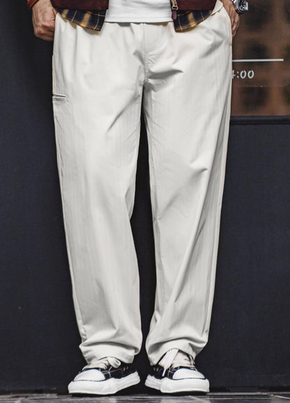American Herringbone Easy Pants Clean Fit Straight Tapered Men's Trousers - Harmony Gallery