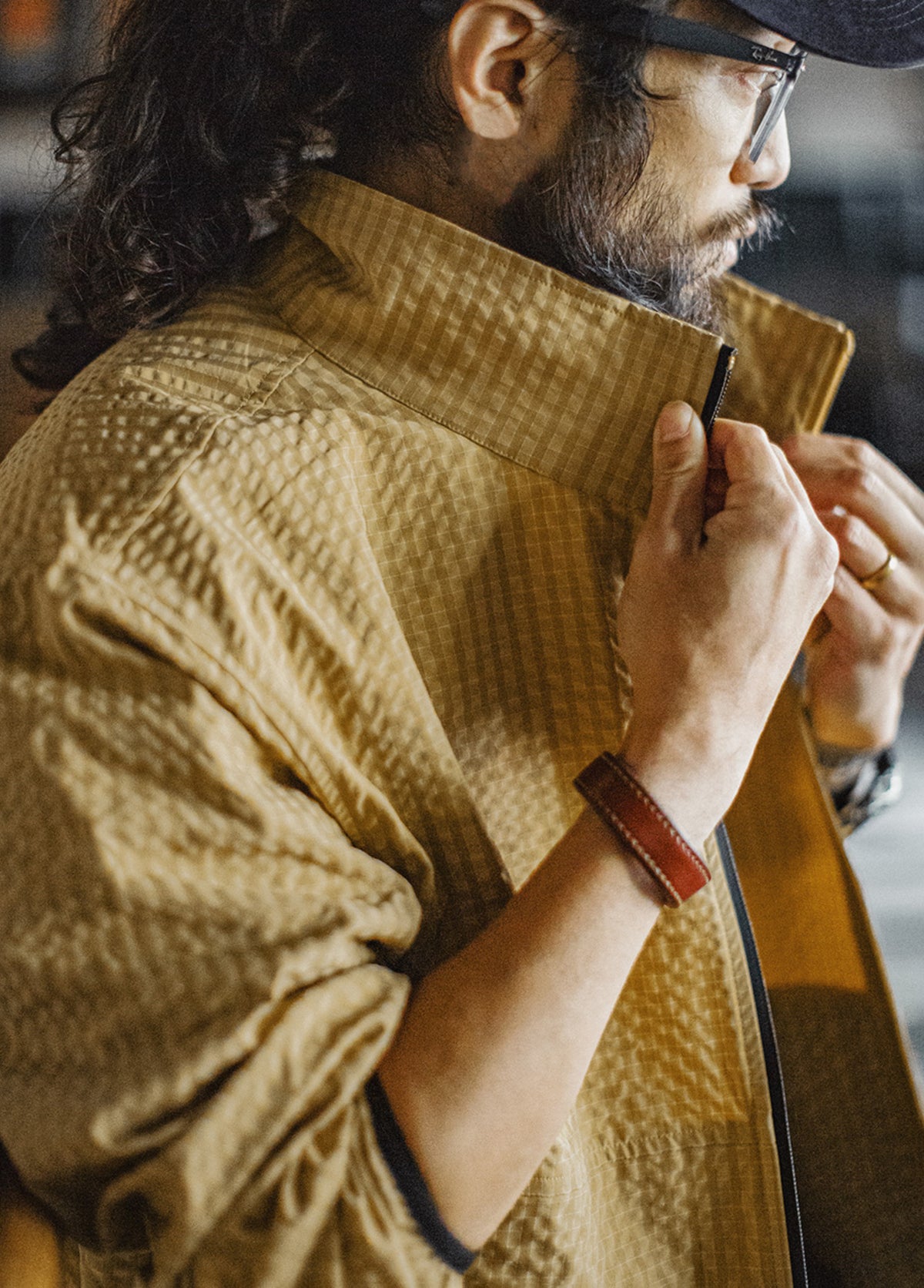 American Outdoor Mountain Texture Breathable Windproof Turmeric Men's Jacket - Harmony Gallery
