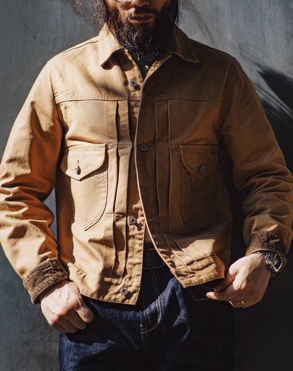 American Retro Western Ranch Maillard Heavy Canvas Men's Jacket - Harmony Gallery