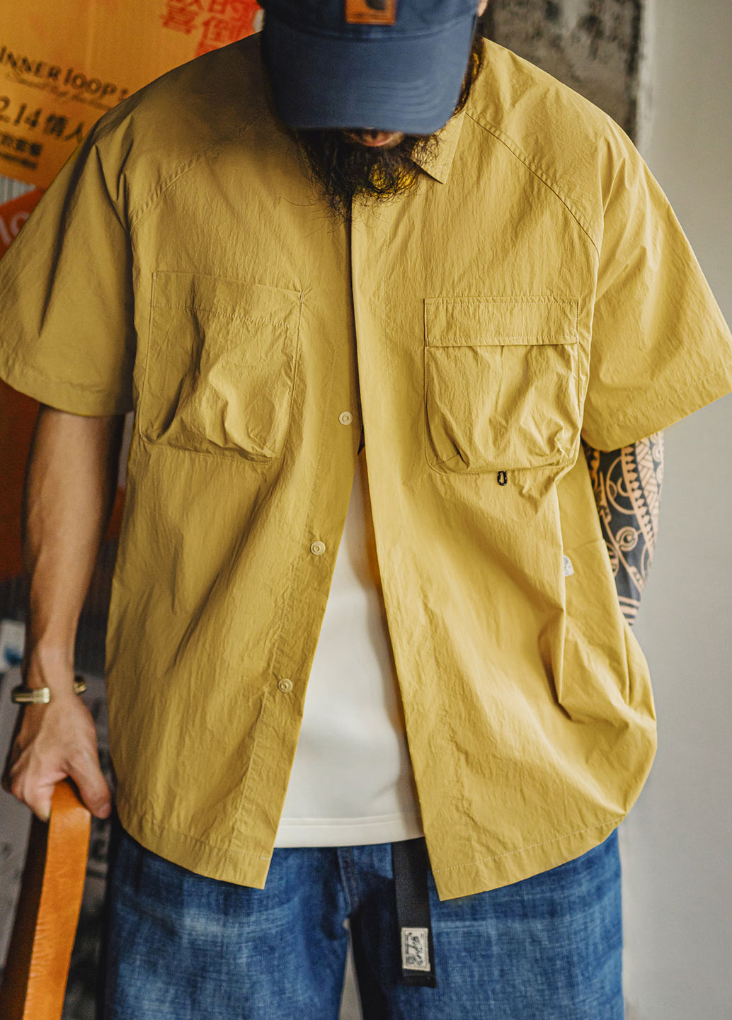 American Mountain Outdoor Quick-Drying Texture Thin Pocket Men's Shirt - Harmony Gallery