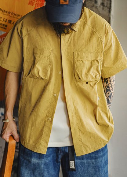 American Mountain Outdoor Quick-Drying Texture Thin Pocket Men's Shirt - Harmony Gallery