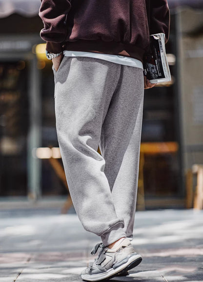 American Retro Plus Velvet Sweatpants Sports Warm Elastic Waist Men's Trousers - Harmony Gallery