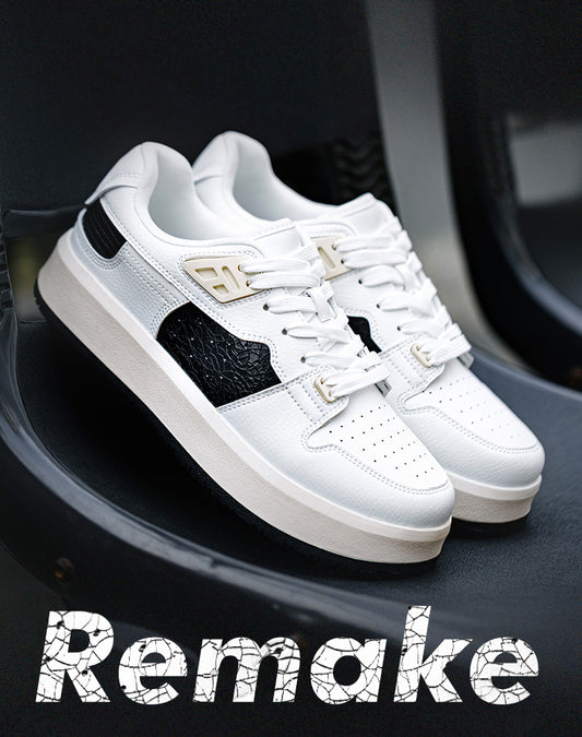 American Black And White Crushed Ice Skateboard Sports Men's Casual Shoes - Harmony Gallery