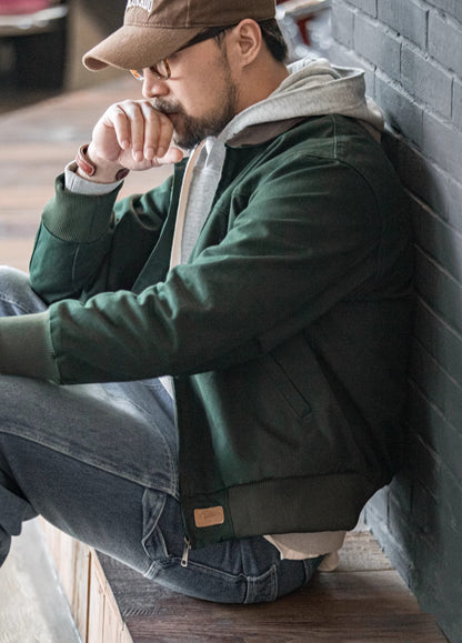 American Retro Heavy Canvas Washed Cotton Short  Men's Jacket - Harmony Gallery
