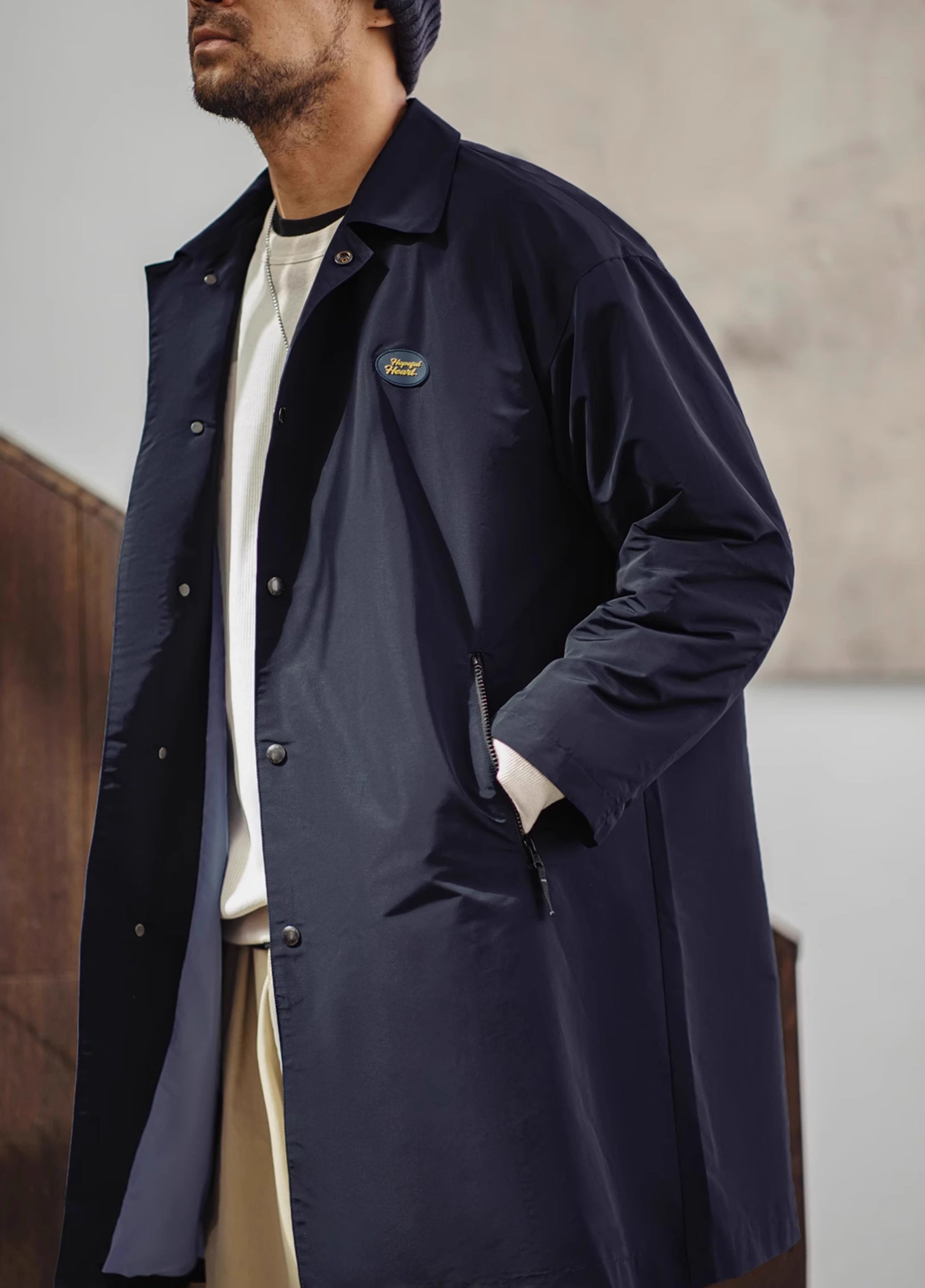 American Retro Teflon Three-Proof Lapel Windbreaker Men's Jacket - Harmony Gallery