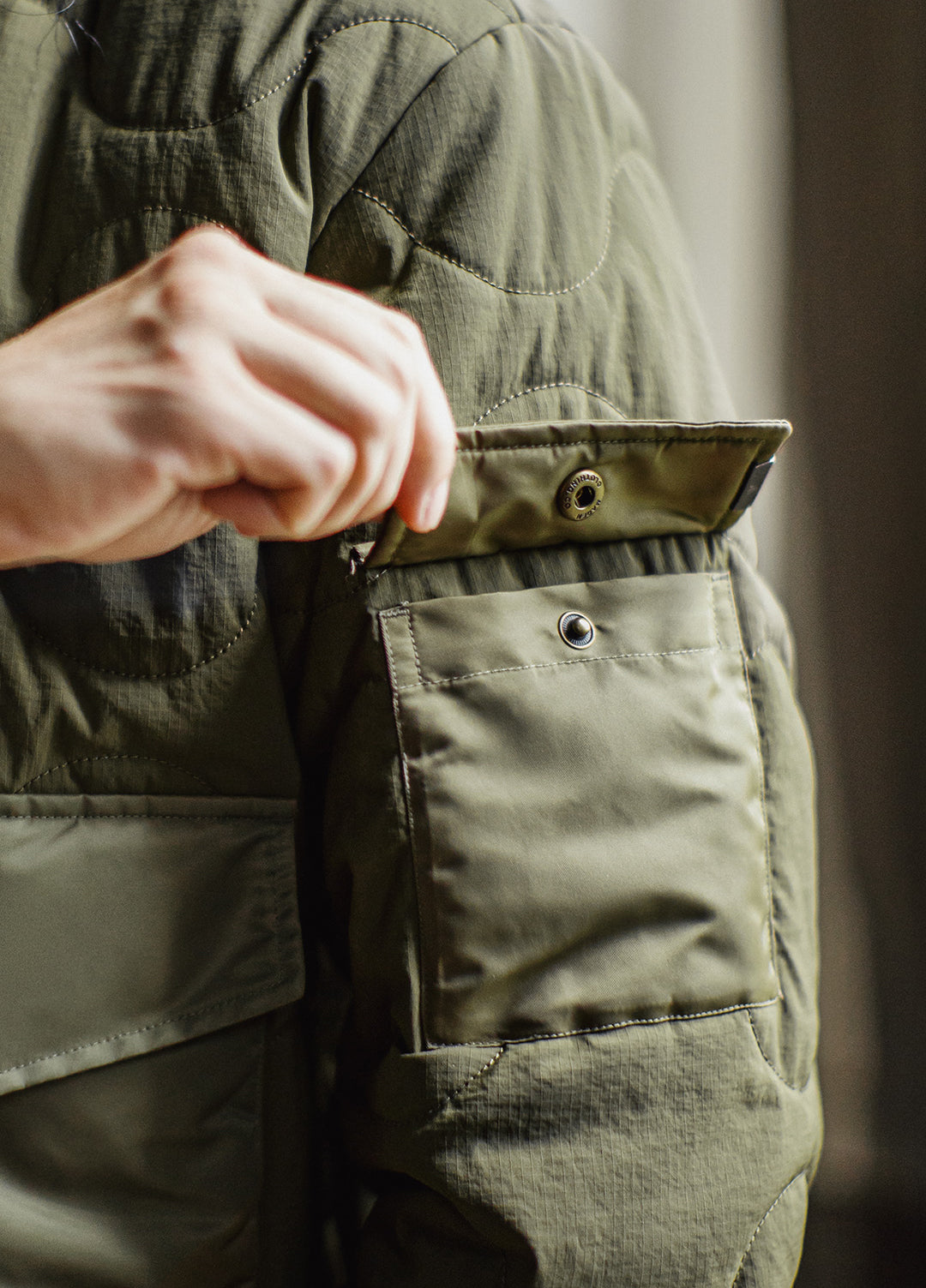 American Retro M51 Military With Large Pockets Warm Cotton-Padded Men's Jacket - Harmony Gallery