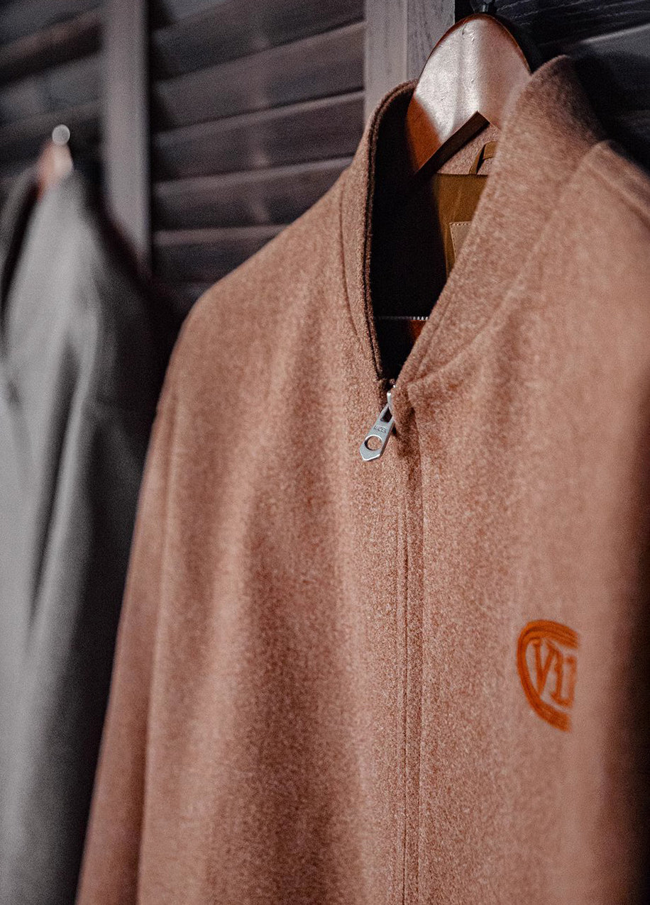 American Retro Woolen Baseball Embroidery Cuffed Sleeves Men's Jacket - Harmony Gallery