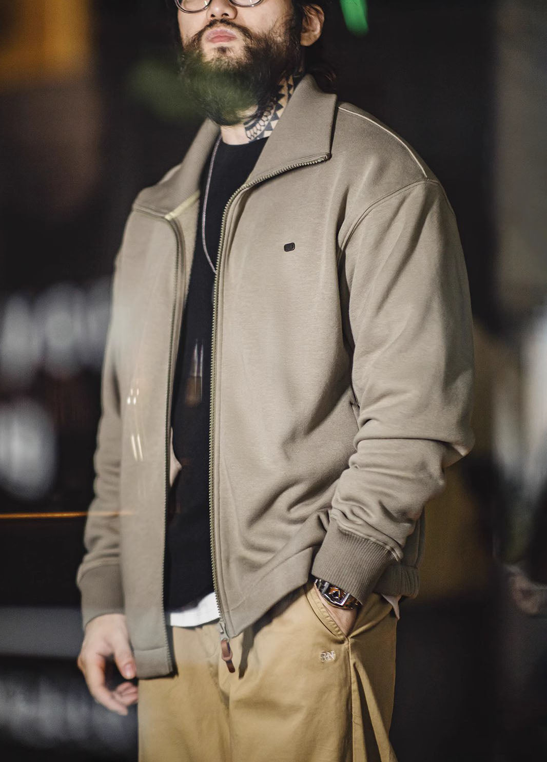 American Casual Cardigan Warm Stand-up Fleece Men's Jacket - Harmony Gallery